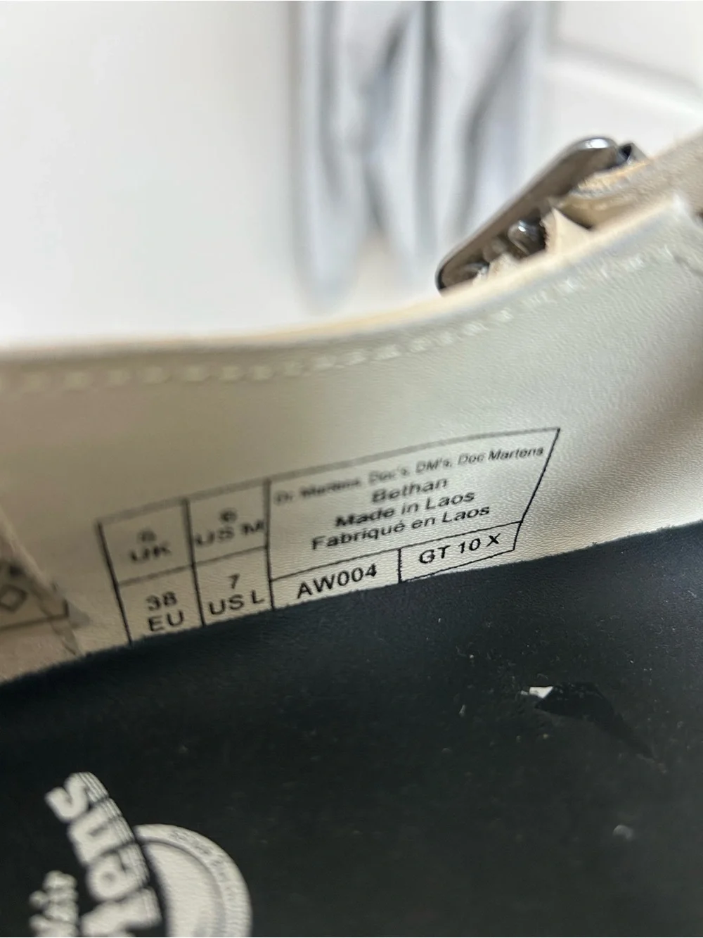 Dr. Martens Cream Platform Mary Jane Shoes with Buckle